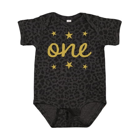 

Inktastic 1st Birthday Outfit One Gold Gift Baby Boy or Baby Girl Bodysuit