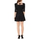thumbnail image 3 of Vestido de manga de encaje con cuello cuadrado INSPIRE CHIC para mujer negro S, 3 of 6