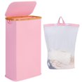 thumbnail image 1 of Cesto de ropa ieGrow delgado de 60 litros con tapa y bolsa interior extraíble, 1 of 7