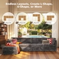 thumbnail image 6 of Toject 130" Modular Sectional Sofa Couch, Convertible U Shaped Minimalist Couches with Ottomans, Cloud Plush Corduroy 5 Seater Deep Couch Set for Living Room, Bedroom(Gray), 6 of 8