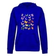 thumbnail image 3 of Tbopshirt Tops for Women,Fashion Women Long Sleeve Butterfly Print Hooded Pocket Casual Sweatshirt Top Shirt, 3 of 5