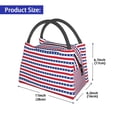 thumbnail image 2 of Defioc American Patriotic Stars And Stripes Print Lunch Bag for Women Men,Insulated Lunch Bag Leakproof Cooler Tote Bag Organizer for Work Picnic or Travel, 2 of 6