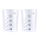 thumbnail image 1 of EeaseMX Vaso medidor desechable de plástico transparente para pintura, 2 unidades, 600 ml, con escala impresa., 1 of 7