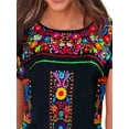 thumbnail image 5 of VSNOW Women Short Sleeve Tops Round Neck Floral Print Casual T-shirt Pullover Loose Blouse, 5 of 7