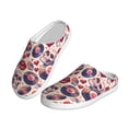 thumbnail image 2 of Wukai record rock Skull lips Print Women's Indoor Bedroom Slipper Slip On Shoes, Unisex House Shoes with Anti-Skid Sole for Men, Gift for Women Men-35/36, 2 of 7