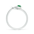 thumbnail image 2 of Angara Natural 0.24 Ct. Emerald Solitaire Ring in 14K White Gold for Women (Ring Size: 3.5), 2 of 10