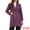 Purple, variant on Women's Double Breasted Shawl Collar Long Coat With Pockets M Purple