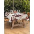 thumbnail image 3 of Outdoor Table Cloth with Umbrella Hole and Zipper, Eucalyptus Leaves Waterproof Rectangle Tablecloth 60"x102", Brown Spring Botanical Aesthetic Washable Table Cover for Outside Party Patio Picnic, 3 of 8