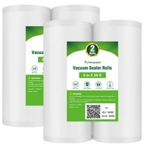 4 Rolls 8" x 50' Vacuum Sealer Bags, Food Saver Bags for Sealer, BPA Free & Commercial Grade, Vacuum Sealer Storage Bags, Vacuum Seal Bags for Food