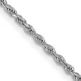 thumbnail image 2 of Solid 10k White Gold 1.7mm Diamond-cut Rope Chain - 20", 2 of 8