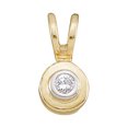 thumbnail image 1 of Pendentif Solitaire Rond en Or Jaune 10kt pour Femmes.03 Cttw, 1 of 1