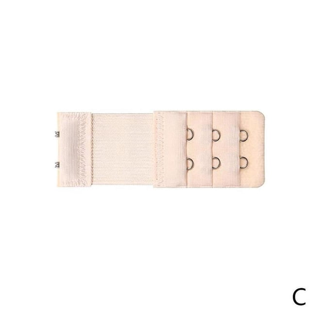 Elastic Bra Extender with 2 Hooks Clip-On Strap, Soft, Steel Material, White or Black-white-