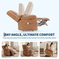thumbnail image 3 of Gustowave Power Lift Recliner Chair, Heat & Massage PU Leather Electric Lift Chair, Adjustable Back and Legs, Heavy‑Duty for Elderly and Mobility‑Impaired Seniors, Vintage color, 3 of 4