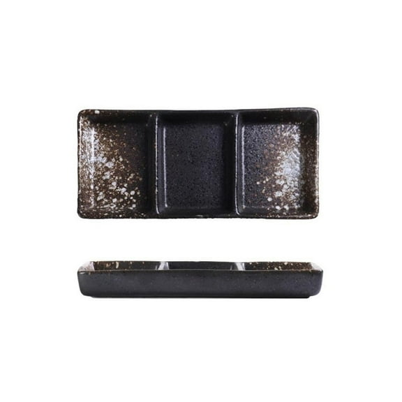 3 Compartment Appetizer Serving Trays Snack Dishes Ceramic Serving Platter for Home Restaurant Kitchen