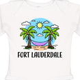 thumbnail image 4 of Inktastic Summer Vacation in Fort Lauderdale Boys or Girls Long Sleeve Baby Bodysuit, 4 of 5