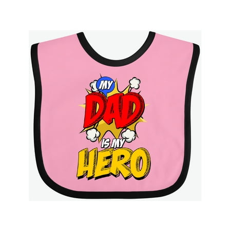 

Inktastic Dad is My Hero Gift Baby Boy or Baby Girl Bib