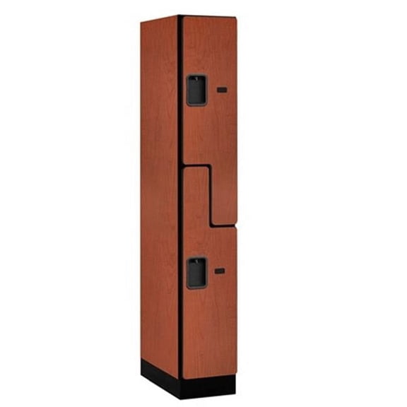 Salsbury Assembled Locker, 2 Tier, 12X21X76, Cherry