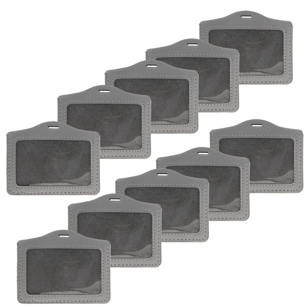 Titular de La Tarjeta de Identificación Sunnimix 10pcs Impermeable Resellable Gris
