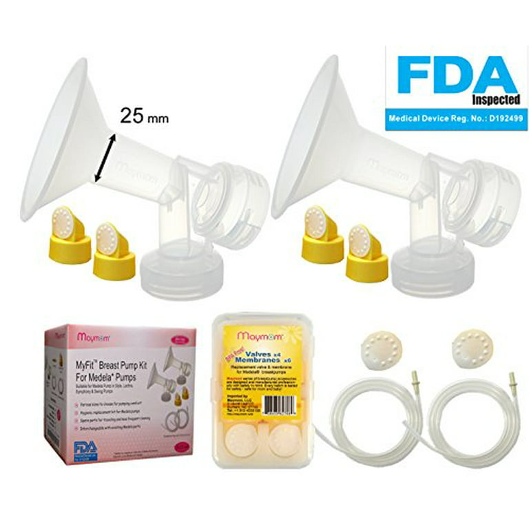 Breast Pump Kit for Medela Pump in Style Breastpump. Includes 2 2 Breastshields (25 mm, Medium), 4 Valves, 6 Membranes; Replacement Kit Medela Pump Parts, Made by Maymom - Walmart.com