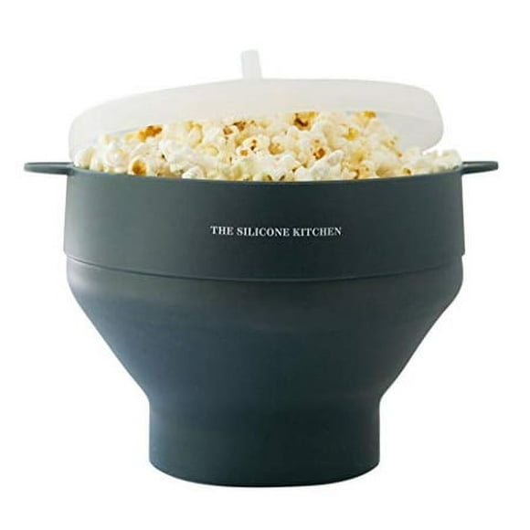 The Silicone Kitchen Silicone Moule à Maïs Éclaté en pour Micro-Ondes - Bol Pliable, Non Toxique, Lavable au Lave-Vaisselle (Bleu Foncé)