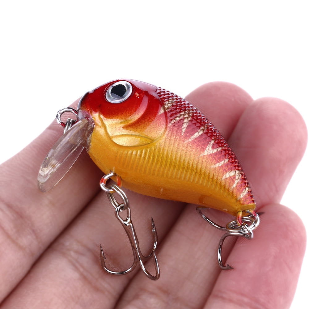 HENGJIA Crankbait Fishing Lures Deep Diving for Bass Trout, Slow Sinking for Freshwater Saltwater, Swimbaits Plopper Fishing Lure, Lifelike Fishing Lures Set