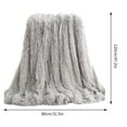 thumbnail image 3 of Bamboohart Fausse Fourrure Extra Douce Unie Réversible Duveteuse Légère à Longs Poils Shaggy Bouffante Douillette Peluche Molletonnée Microfibre Confortable pour Canapé Sofa Lit, 3 of 4