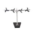 thumbnail image 6 of 12" x 11" Silver Aluminum Metal Airplane Sculpture with Black Base, by DecMode, 6 of 9