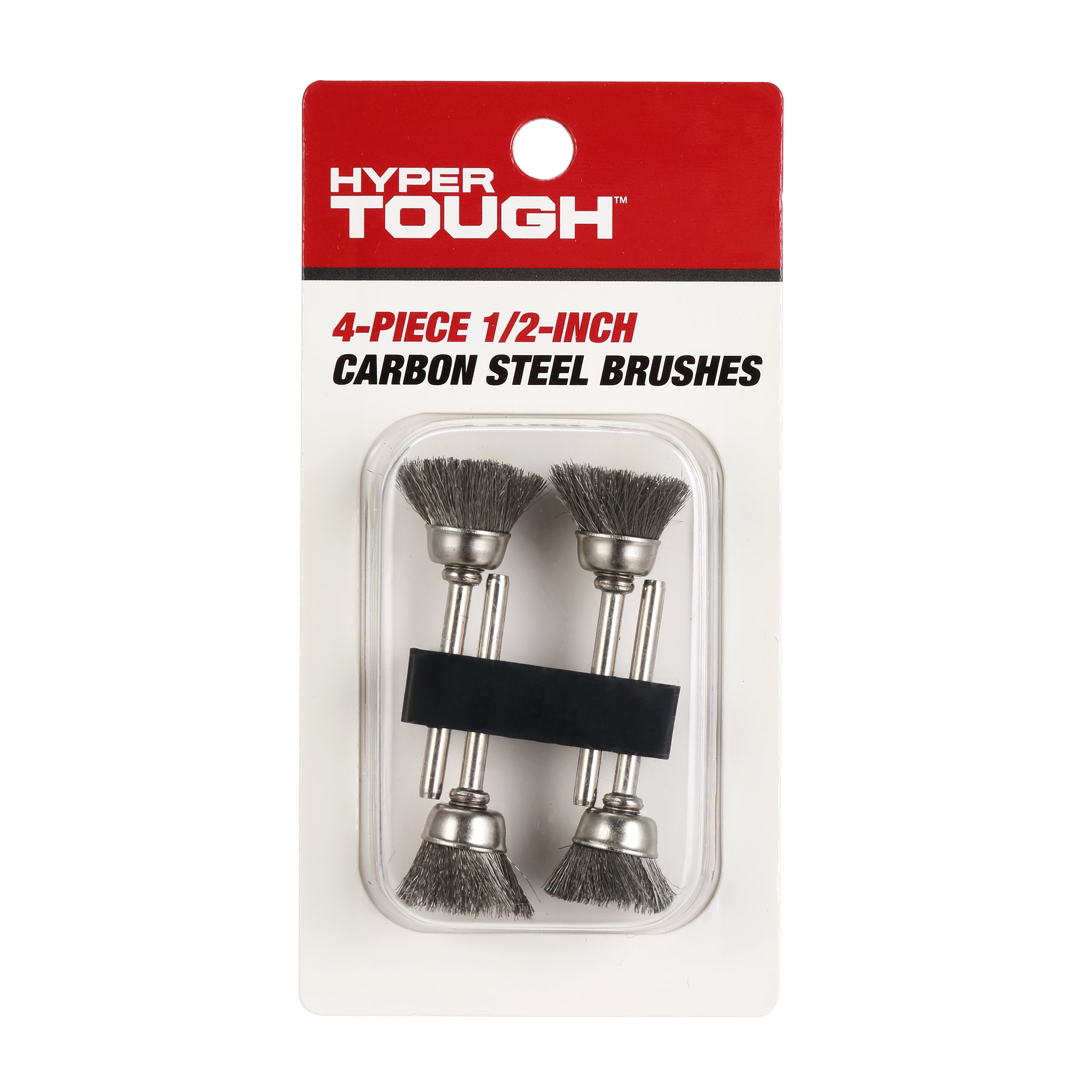 Hyper Tough 4 Piece 1/2 inch Carbon Steel Brushes