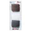 Scunci Small Plastic Side Hair Combs, Black, Clear, and Tortoise Shell, 6 Ct