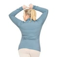 thumbnail image 3 of Stretch Is Comfort Women's Plus Size Warm Long Sleeve Turtleneck Top Slate Blue 4X, 3 of 6