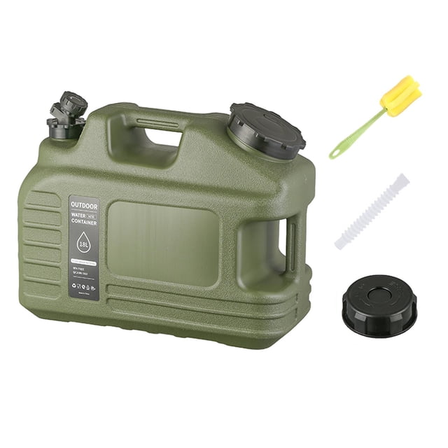 Contenedor de agua para acampar con grifo desmontable multiusos para barbacoa, picnic y senderismo. Sin red de almacenamiento