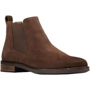 Clarks Womens Memi Top Ankle Boot 7.5 Dark Brown Suede