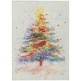 thumbnail image 2 of Addison Rugs Chantille Indoor/Outdoor Transitional Holiday Christmas Tree Ivory Machine Washable Rectangle Rug, 5' x 7'6", 2 of 7