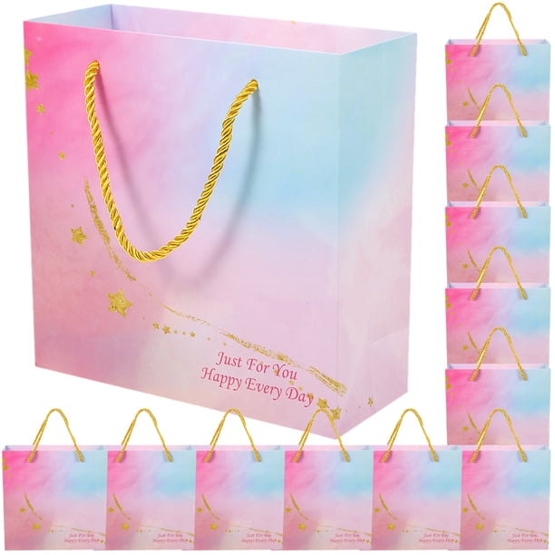 12 bolsas de regalo con asas, bolsas de papel para regalos, fiestas, compras, bodas, baby showers.