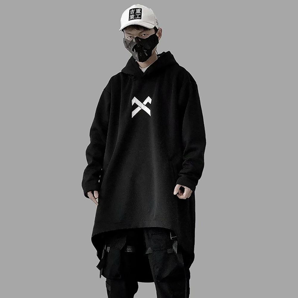 Niepce Inc Long Black Japanese Streetwear Gothic Men's
