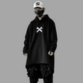thumbnail image 5 of Niepce Inc Long Black Japanese Streetwear Gothic Men's Techwear Hoodie, 5 of 7