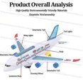 thumbnail image 4 of Electric Airplane with Music Light Sound Toy Plane A380 Light Passenger Airplane Toy Blue, 4 of 5