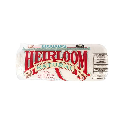 Hobbs Heirloom 100% Cotton Natural Quilt Batting, 45'x 60' - Crib Size