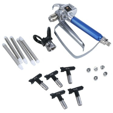 Jesscasday Airless Spray Guns Kit Airless Paint Sprayer Guns with Nozzle Guard 5 Spray Tips
