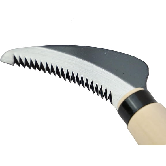 PYYAN-Sod Cutter Hand Tool Lawn Remover Tool 7.6" [Serrated Blade], Manual Sod Knife Sickle for Weeding, Cuting, Harvesting