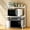 White, variant on Microwave Oven Rack, Expandable 3-Tier Twist-Lock Carbon Steel Kitchen Countertop Storage Rack with 4 Hooks, Detachable Height Adjustable Microwave Stand,White