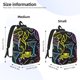 thumbnail image 2 of Balery Neon Bar Drinks Mochila Clásica Impresa Básica para Viaje, Mochila Escolar Resistente al Agua, Mochila de Lona con Correas Ajustables-Medium, 2 of 5