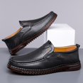 thumbnail image 3 of Mens Handmade Leather Slip On Loafers Casual Lightweight Soft Non Slip Walking Shoes for Driving Daily Work Office, 3 of 7