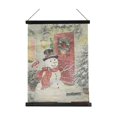 thumbnail image 1 of Crinkle Paper Wall Hanger Snowman, 1 of 3
