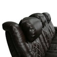 thumbnail image 4 of Valencia Tuscany Home Theater Seating | Premium Top Grain Italian Nappa 11000 Leather, Power Reclining, Power Lumbar Support, Power Headrest (Row of 4 Loveseat Center, Dark Chocolate), 4 of 5