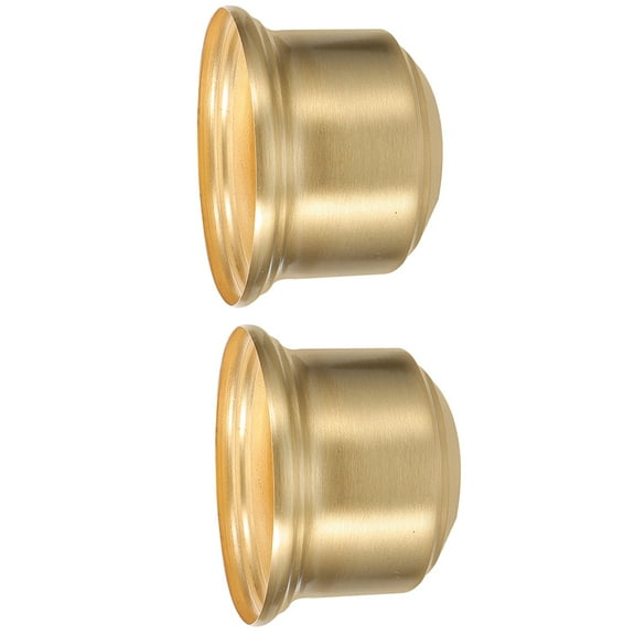 HOMEMAXS 2pcs Vintage Brass Lamp Socket Cup Heavy Duty Metal Lamp Base Bulb Holder Cover for Chandelier, Ceiling Light, Pendant, Floor Lamp