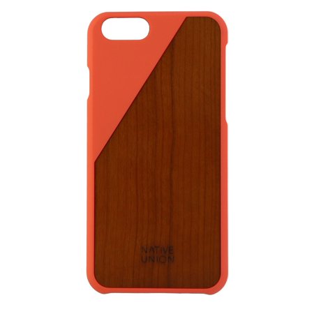 UPC 846654008302 product image for Native Union CLIC Wooden Series Case for iPhone 6s 6 - Coral Pink/Dark Brown | upcitemdb.com