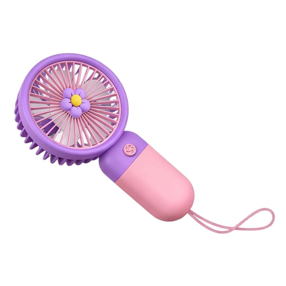 Handheld Portable Mini USB Rechargeable Cooling Fan for Outdoor Travel and Home Use, Soft Silicone Grip