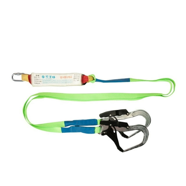Safety Rope Steel Hook Buffer Type Fall Arrest Safety Rope With Buffer Bag Shock Absorption Safety Harness Rope Accessory ZL265