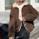 thumbnail image 5 of Abrigo de lana de cordero de invierno 2023 para mujer, estilo coreano, chaqueta cálida de terciopelo de manga larga, abrigo grueso de un solo pecho para mujer, 5 of 6